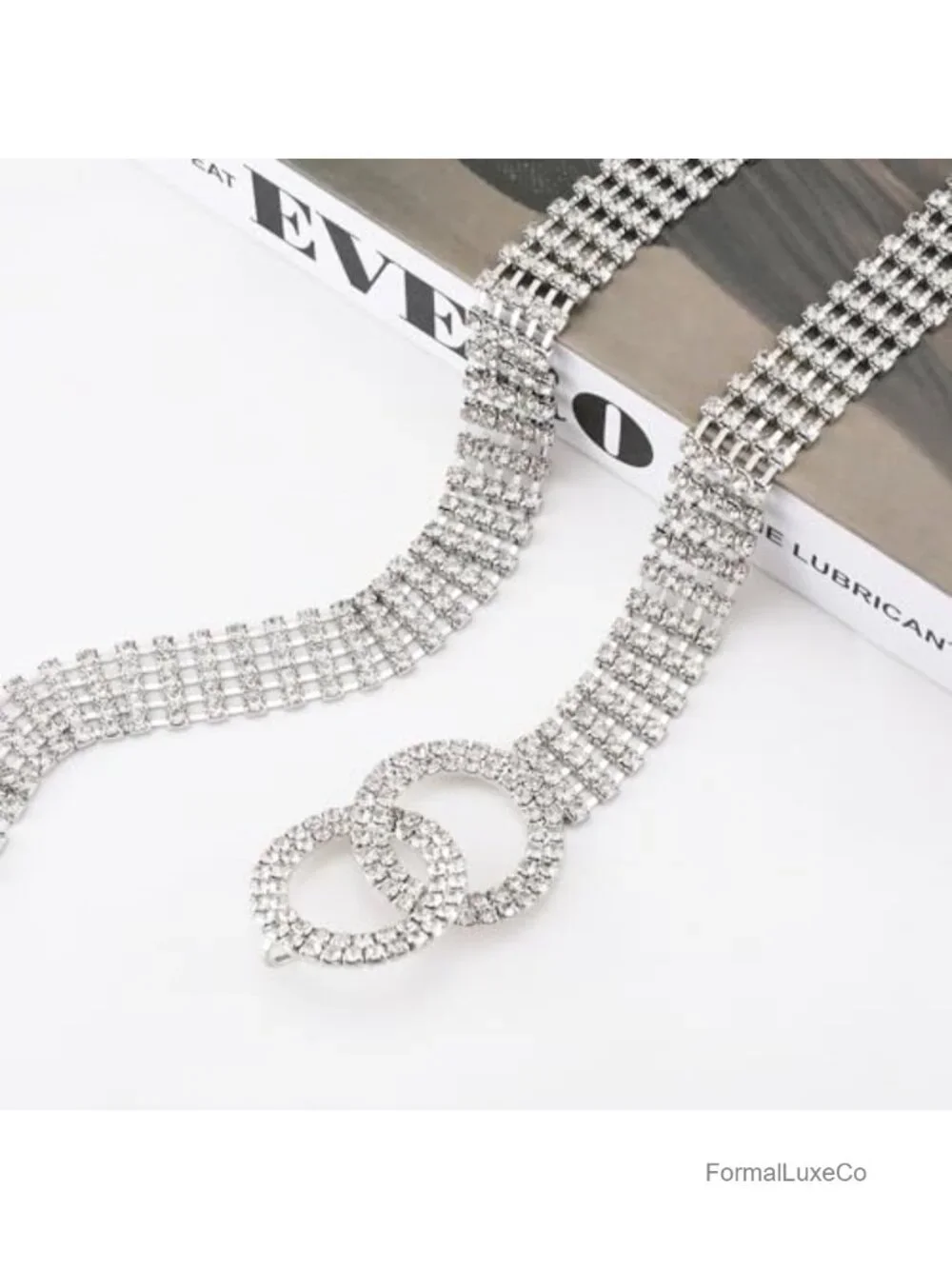 Crystal Chain Rhinestone Belt for Women Metal Waist Chain with Interchangeable